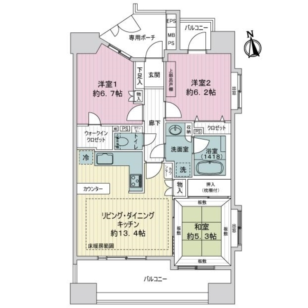 ライオンズステーションプラザ溝の口セントラルアベニュー 間取図