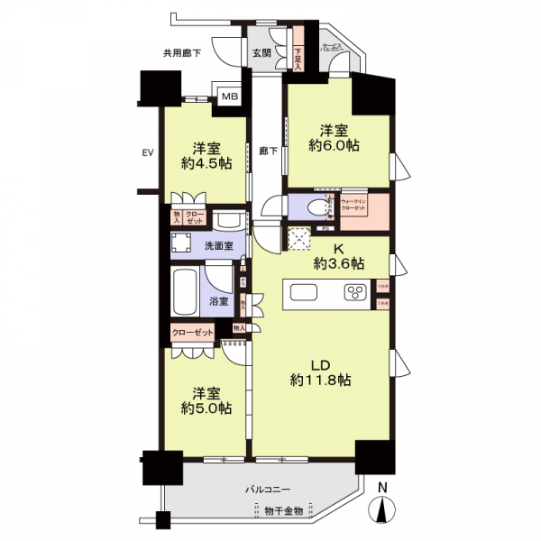 リビオ大宮氷川参道ザ・テラス 間取図