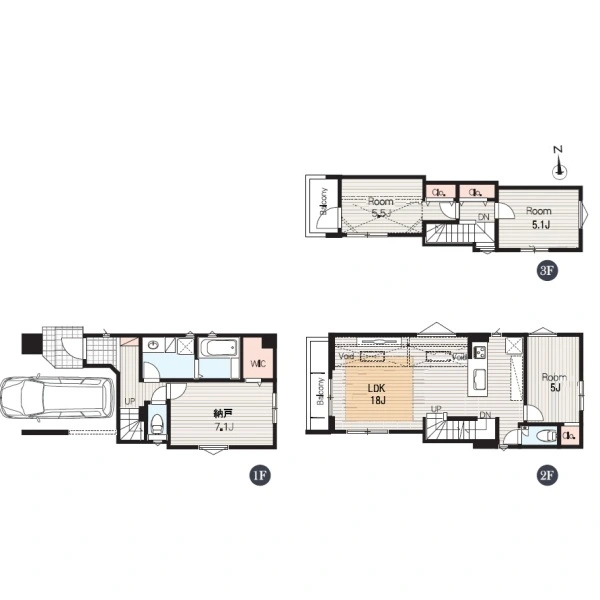 中野区上高田３丁目 間取図