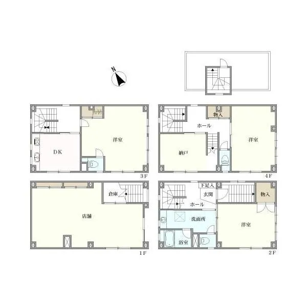 東京都新宿区白銀町 間取図