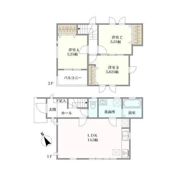 柏市花野井 間取図