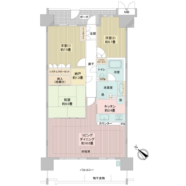 東京サーハウスガーデンポート 間取図