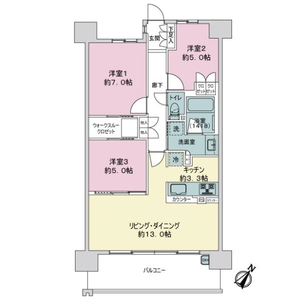 ひばりが丘フィールズ１番街 間取図