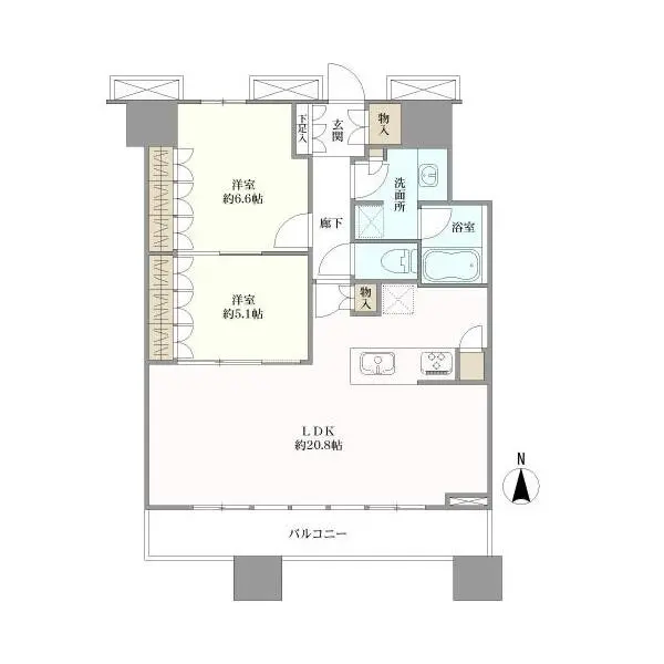 グランドミッドタワーズ大宮 間取図