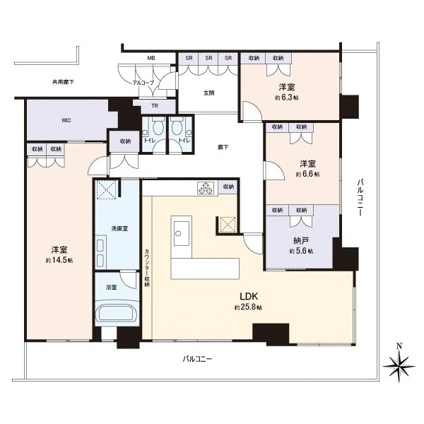 ジオタワー高槻ミューズフロント 間取図