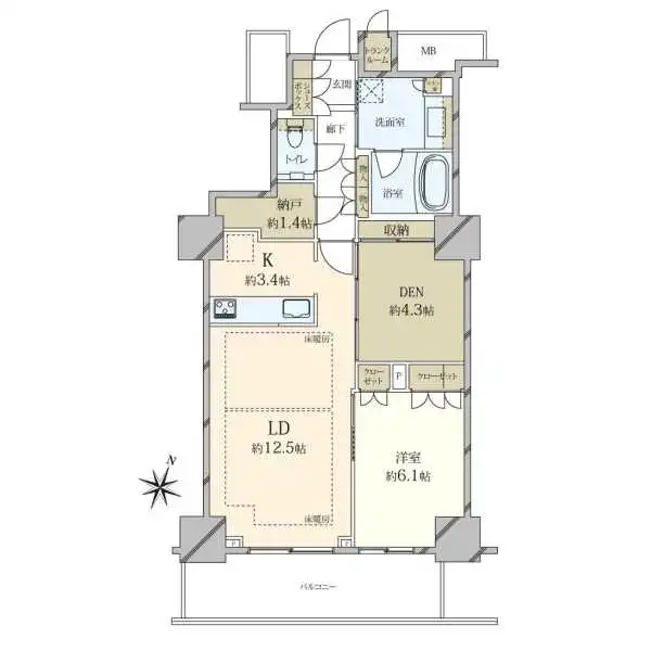 プラウドタワー石神井公園 間取図