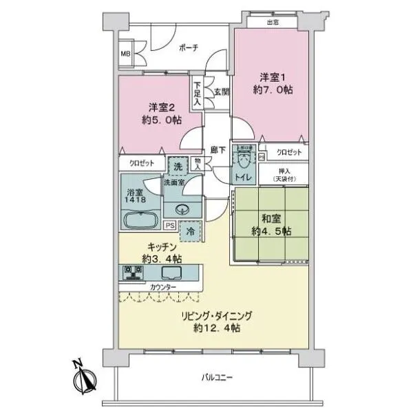 セボンコリネールエストエール 間取図