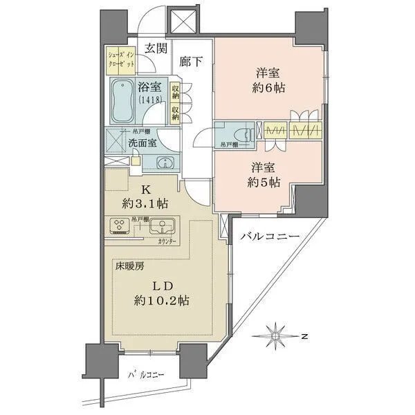 ザ・パークハウス新宿柏木 間取図
