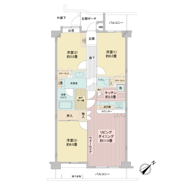 ハイホーム東村山弐番館 間取図