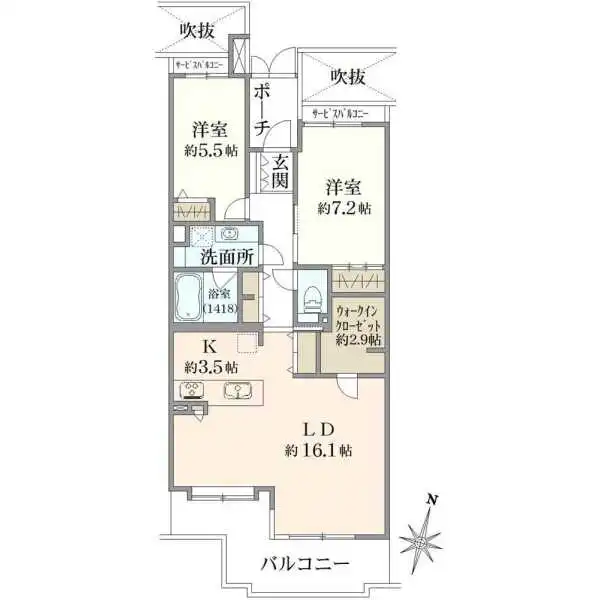 ライフパレス浜田山 間取図