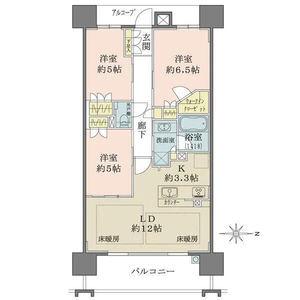 ザ・パークハウス谷町五丁目 間取図
