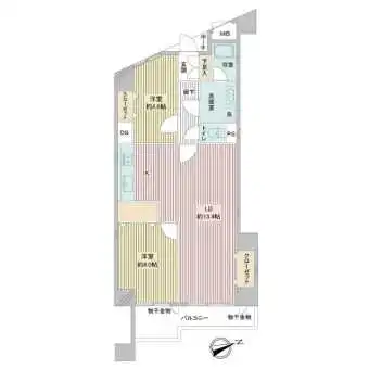 専有面積64.53m2、最上階住戸！