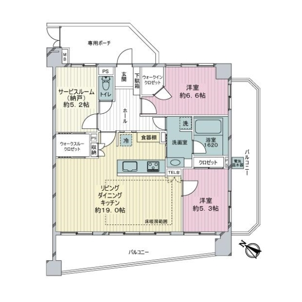 ミオカステーロ横濱中山 間取図