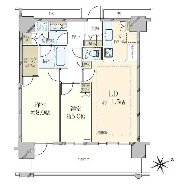 パークタワー品川ベイワード 間取図