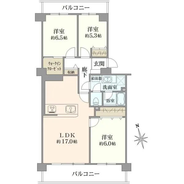 コープ野村南流山壱番街3号棟 間取図