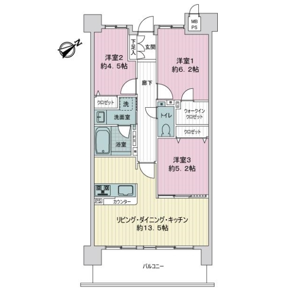 ライオンズマンション千里丘ガーデンシティ 間取図