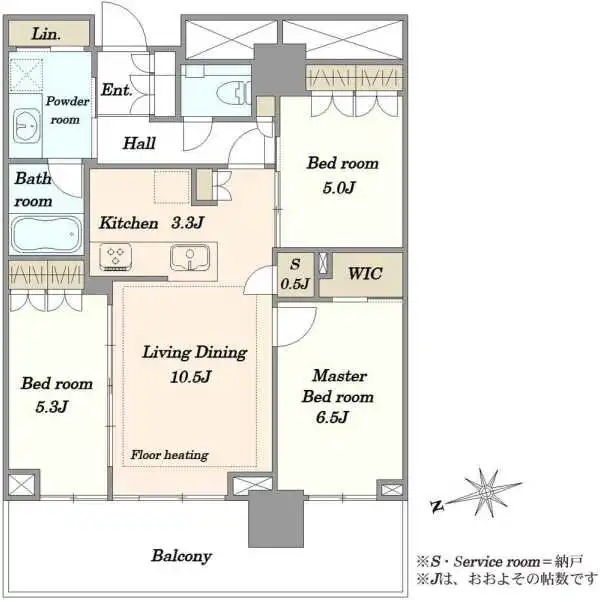 プラウドタワー武蔵小金井クロス ウエスト 間取図
