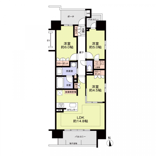 オープンレジデンシア名古屋センタープレイス 間取図