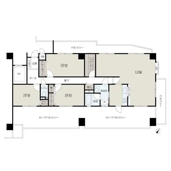 ライオンズマンション呼続 間取図