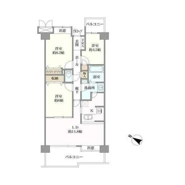 サンヴェール町田グランデュール 間取図