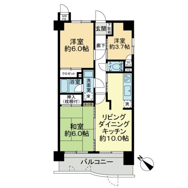 エクレール東川口 間取図