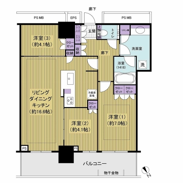 ザ・タワー十条 間取図