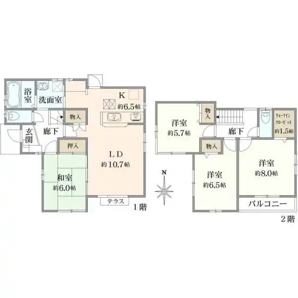 柏市篠籠田 間取図