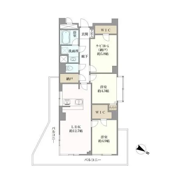 マンション荻窪台 間取図