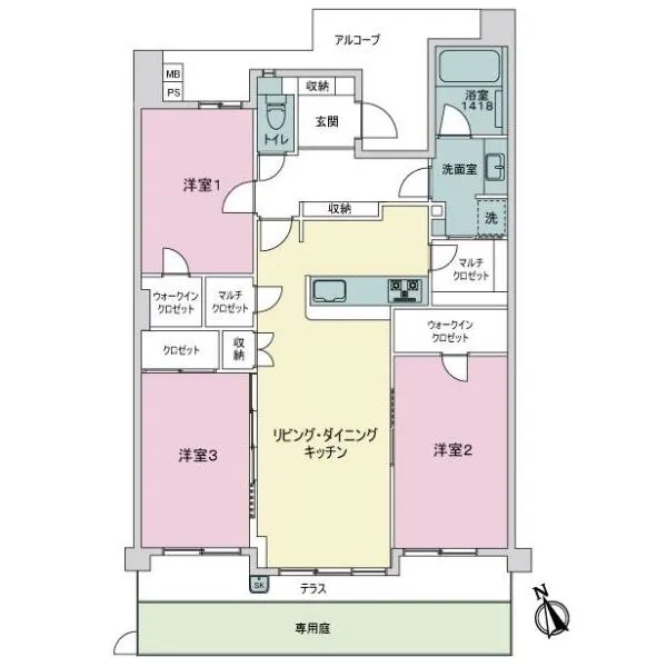 レクセルガーデンときわ台 間取図