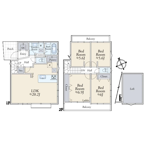 横浜市旭区万騎が原 間取図