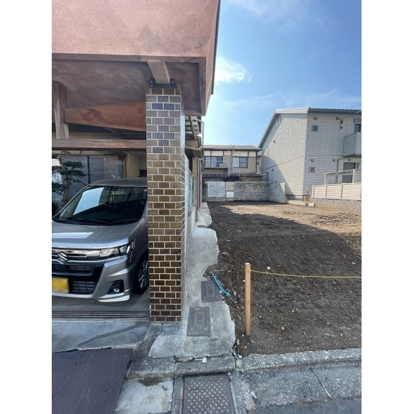 京都市北区紫竹東栗栖町 現地土地（東側）