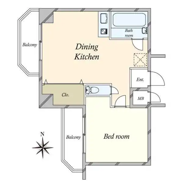 安田神保町マンション 間取図