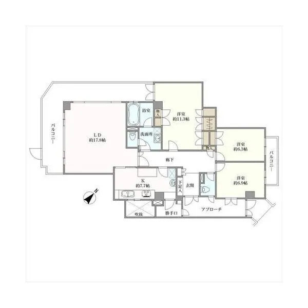 中銀茅ケ崎マンシオン 間取り図