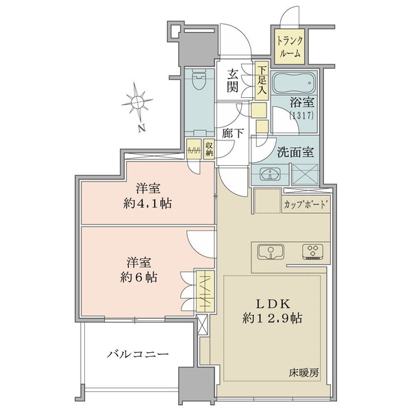 白金ザ・スカイ　西棟 間取図
