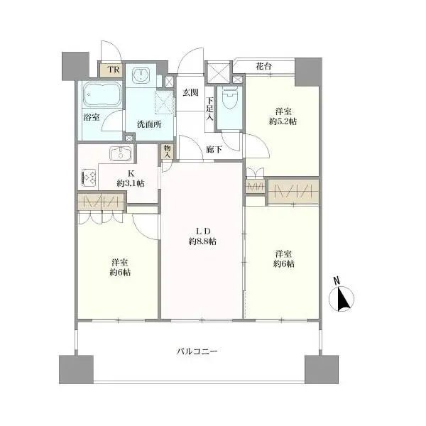 クリオ武蔵小金井駅前壱番館 間取図