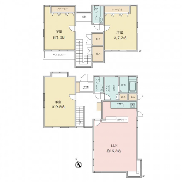 神戸市須磨区友が丘７丁目 間取図