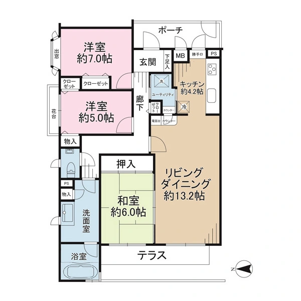 クリオ鎌倉七里ガ浜 間取図