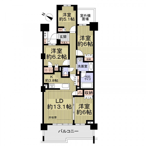 プラウド瑞穂汐路 間取図