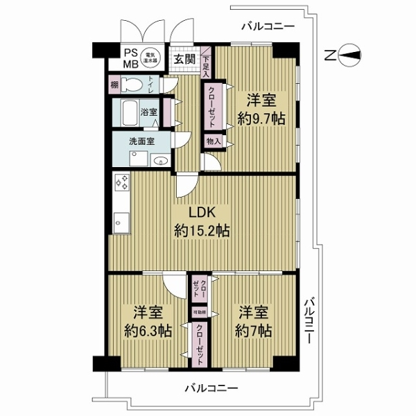 嵯峨スカイハイツ 間取図