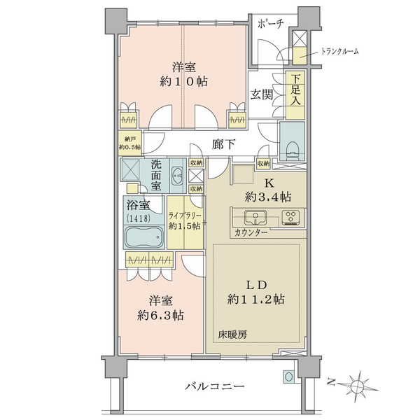 ブリリア稲毛 間取図