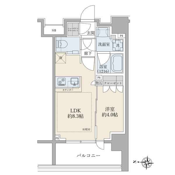 クレヴィア日暮里ザレジデンス 間取図