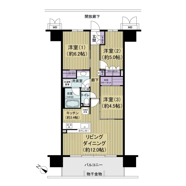 サングランデ　ザ・レジデンス千葉 間取図