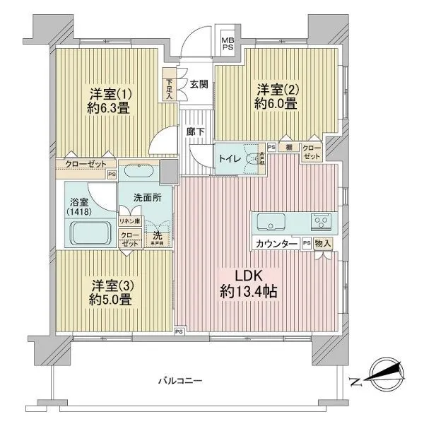 クリオ横浜シーサイド 間取図