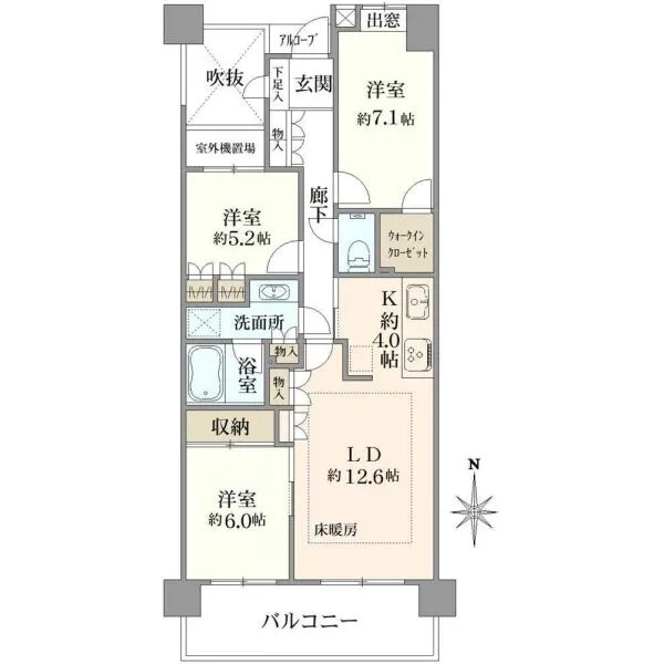 ファミールグラン高井戸デュープレックス 間取図
