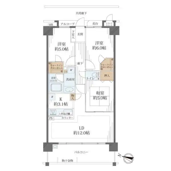 ルネサンス初石 間取図