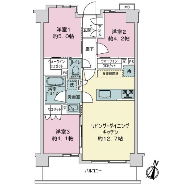 プレシス鶴間レジデンス 間取図