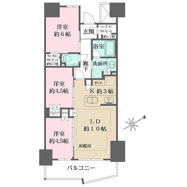 ザ・プレミアスカイ品川中延 間取図