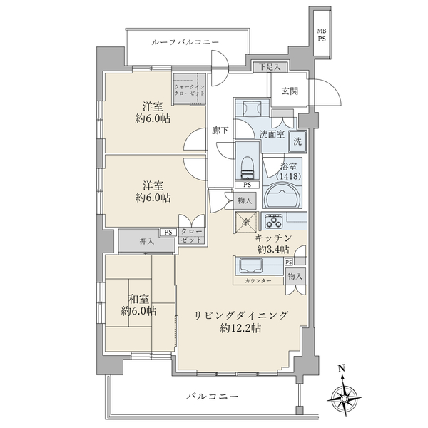 ライオンズ大和セントマークス 間取図