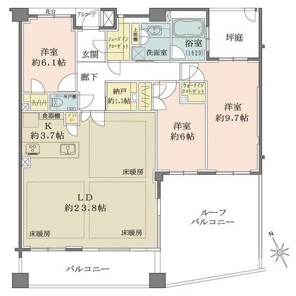 プランヴェール等々力緑地 間取図