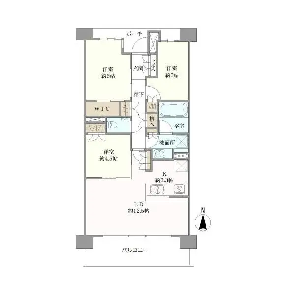 パークホームズ横濱中川 間取図